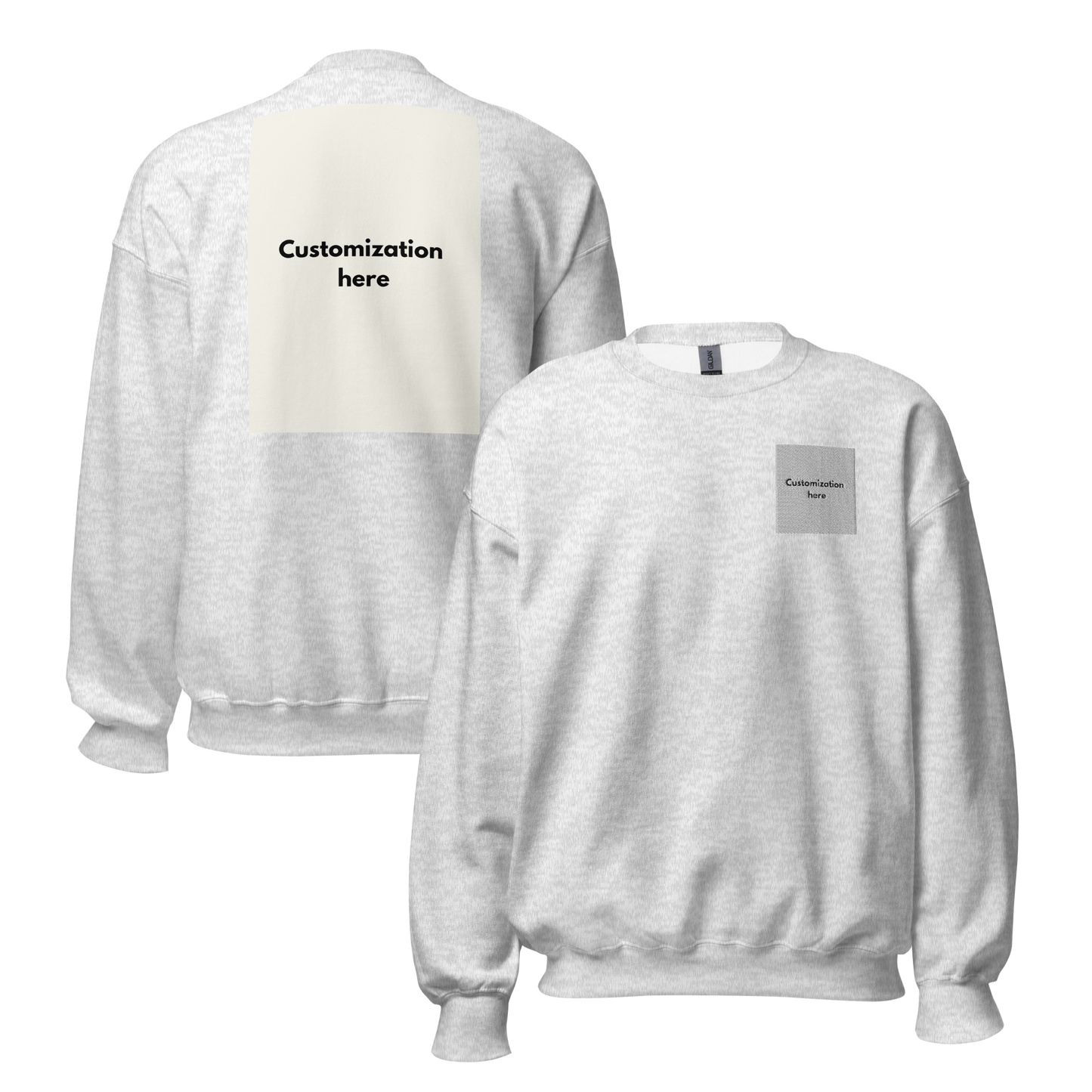 Customizable Unisex Crew Neck Sweatshirt (Embroidery)