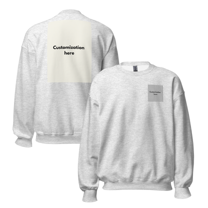 Customizable Unisex Crew Neck Sweatshirt (Embroidery)