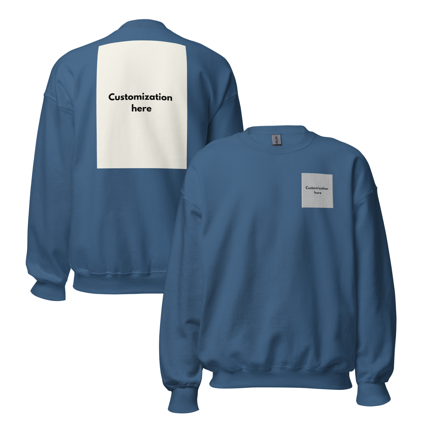 Customizable Unisex Crew Neck Sweatshirt (Embroidery)