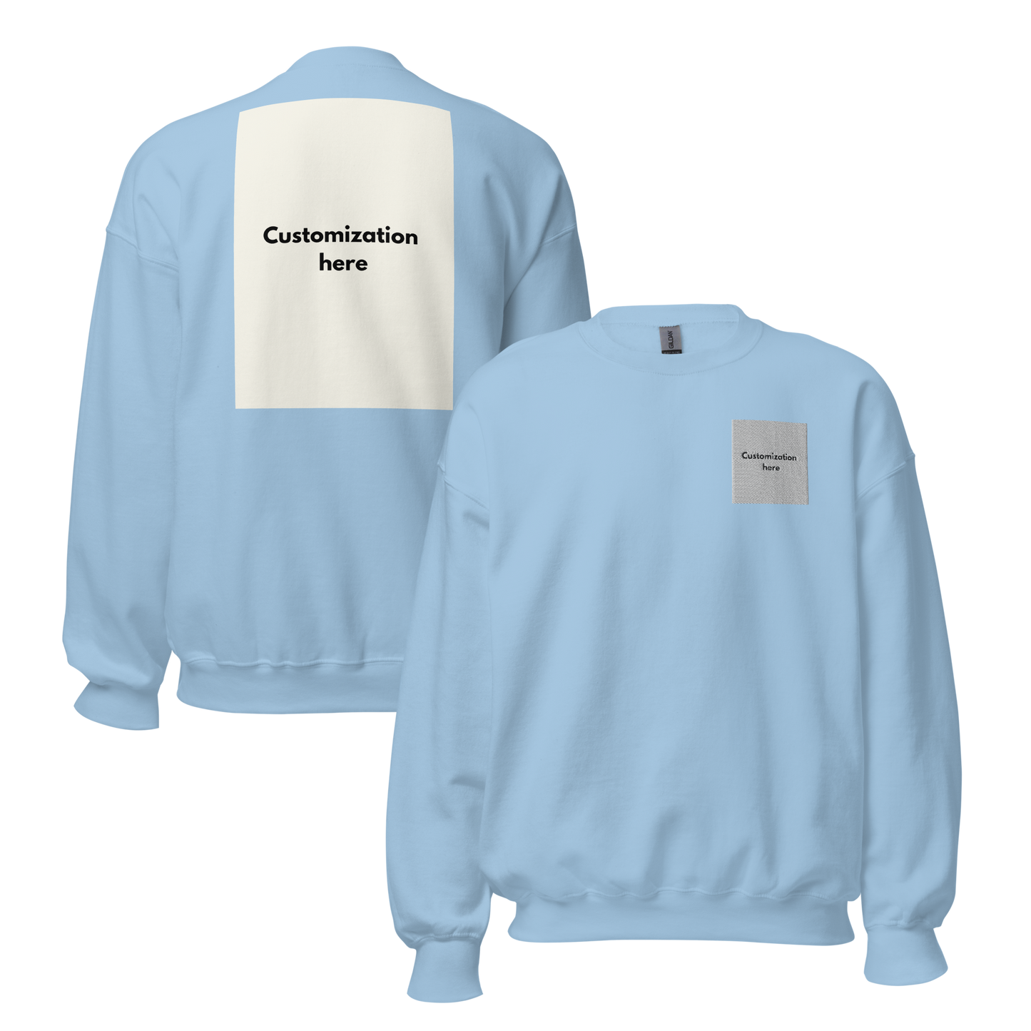 Customizable Unisex Crew Neck Sweatshirt (Embroidery)