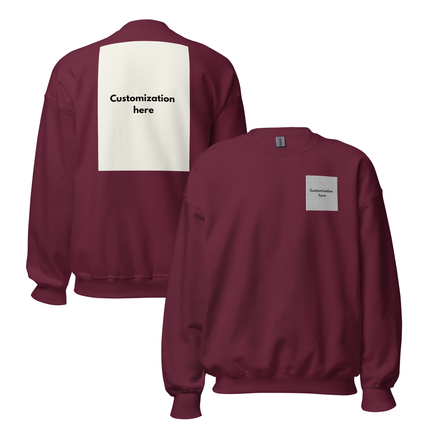 Customizable Unisex Crew Neck Sweatshirt (Embroidery)