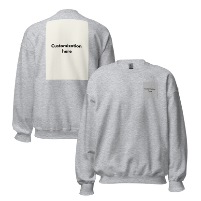 Customizable Unisex Crew Neck Sweatshirt (Embroidery)